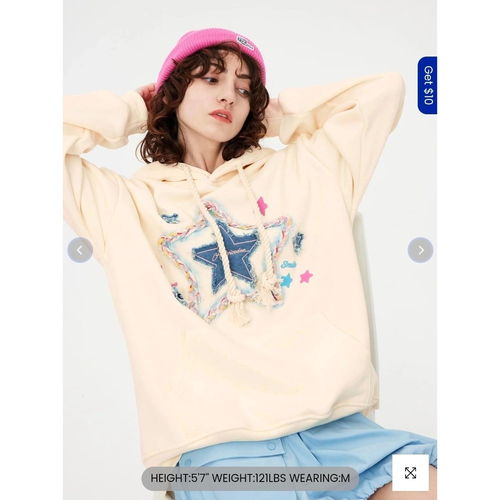 Aelfric Eden Oversized Star Hoodie Small